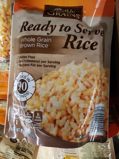 Earthly Grains Ready To Serve Rice Whole Grain Brown Rice