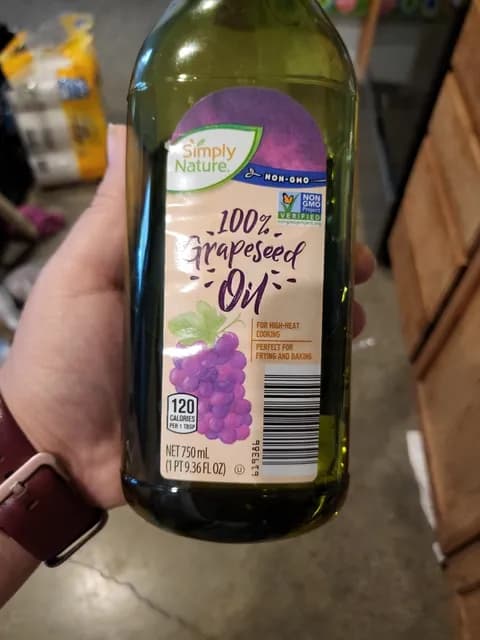 Simply Nature Non-Gmo 100% Grapeseed Oil