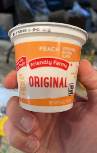 Friendly Farms Original Peach Lowfat Yogurt