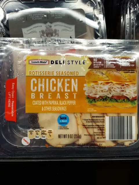 Lunch Mate Deli Style Rotisserie Seasoned Chicken Breast
