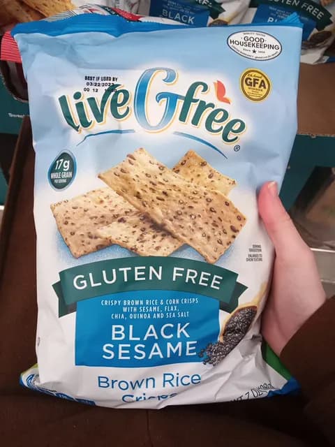 Is it Lupin Free? Livegfree Gluten Free Black Sesame Brown Rice Crisps