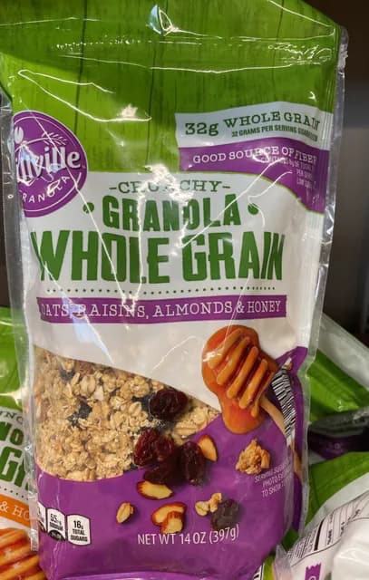 Millville Oats, Raisins, Almonds & Honey Crunchy Granola Whole Grain