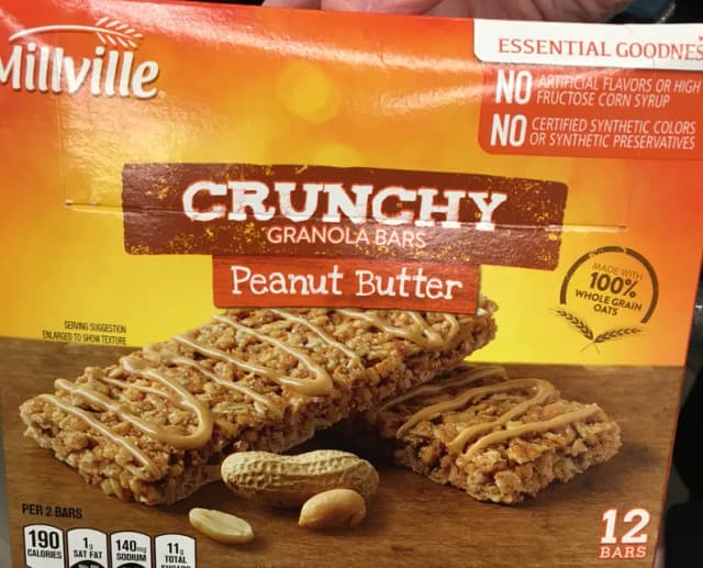 Is it GERD Friendly? Millville Crunchy Granola Bars Peanut Butter