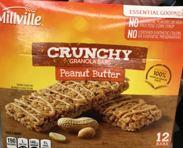 Is it Mediterranean Diet Friendly? Millville Crunchy Granola Bars Peanut Butter