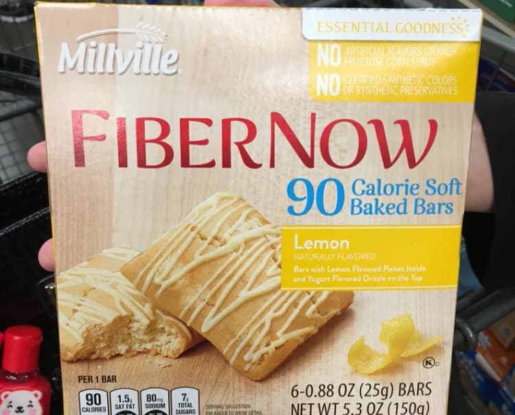 Millville Fibernow 90 Calorie Soft Baked Bars Lemon