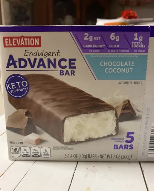 Is it Coconut Free? Elevation Endulgent Chocolate Coconut Bar