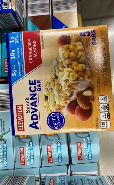 Elevation Snack Advance Bar Cranberry Almond