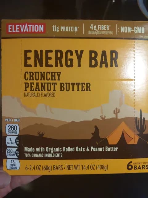 Elevation Crunchy Peanut Butter Energy Bar