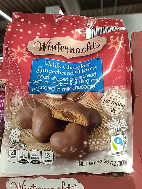 Is it Soy Free? Winternacht Milk Chocolate Gingerbread Hearts