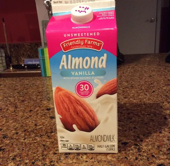 Friendly Farms Unsweetened Almond Vanilla Almondmilk