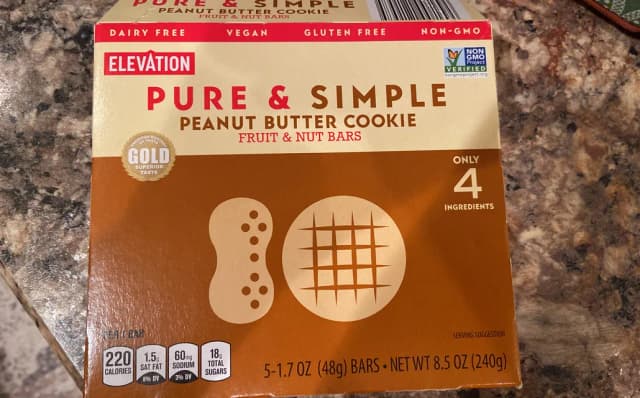 Is it Whole 30? Elevation Pure & Simple Peanut Butter Cookie Fruit & Nut Bars