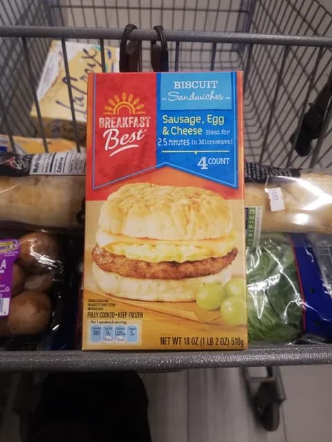 Breakfast Best Sausage, Egg & Cheese Biscuit Sandwiches