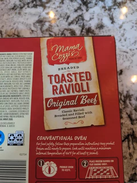 Moma Cozzi'S Pizza Kitchen Breaded Toasted Ravioli Original Beef