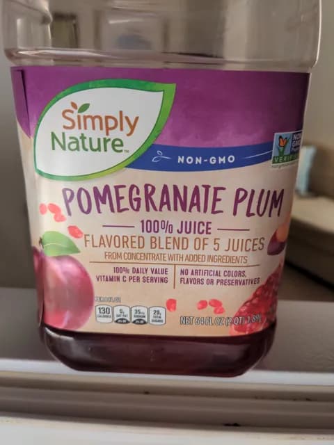 Simply Nature Pomegranate Plum 100% Juice
