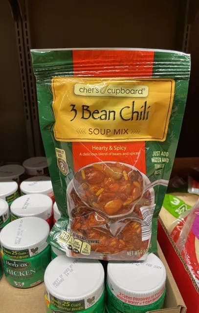 Is it Shellfish Free? Chef's Cupboard 3 Bean Chili Hearty & Spicy Soup Mix