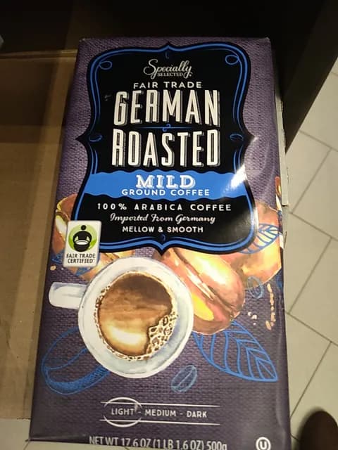 Specially Selected Fair Trade German Roasted Mild 100% Arabica Ground Coffee