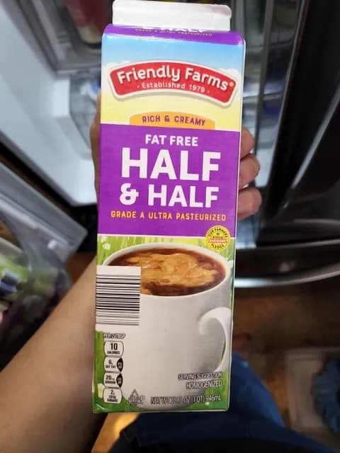 Friendly Farms Rich & Creamy Fat Free Half & Half