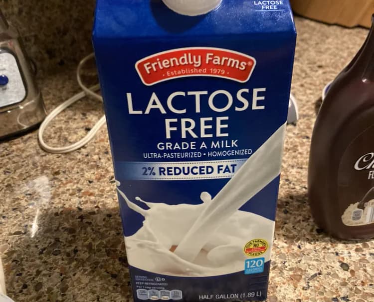 Friendly Farms Lactose Free Grade A Milk 2% Reduced Fat