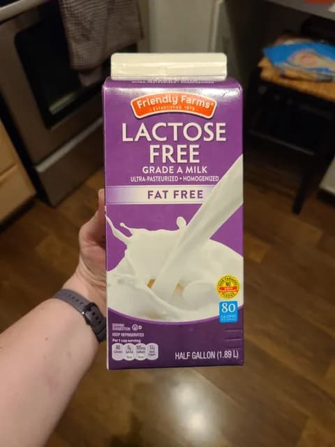Friendly Farms Lactose Free Fat Free Grade A Milk