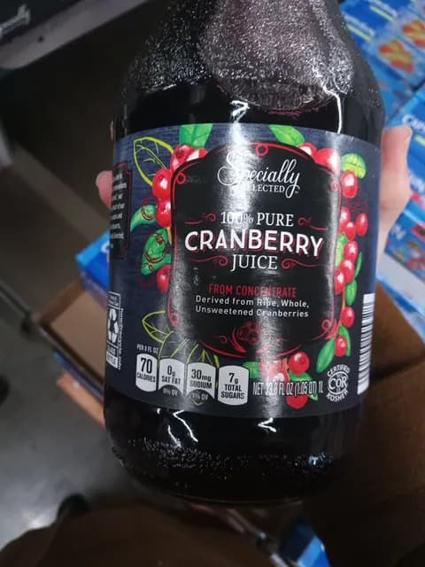 Specially Selected 100% Pure Cranberry Juice From Concentrate