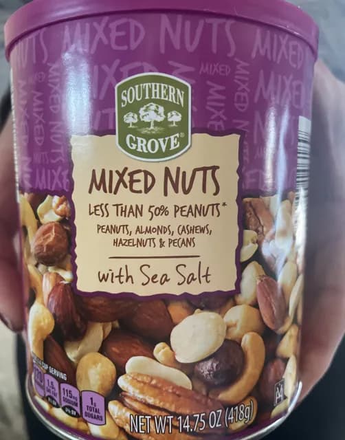Southern Grove Mixed Nuts Less Than 50% Peanuts With Sea Salt