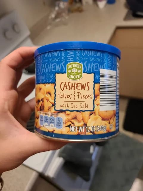 Is it Fish Free? Southern Grove Cashews Halves & Pieces With Sea Salt