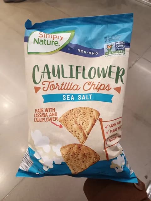 Simply Nature Cauliflower Tortilla Chips Sea Salt