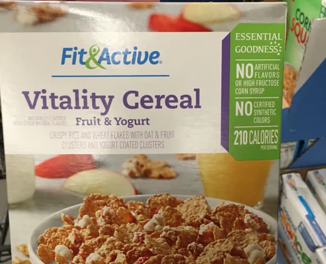 Is it Egg Free? Fit&active Vitality Cereal Fruit & Yogurt