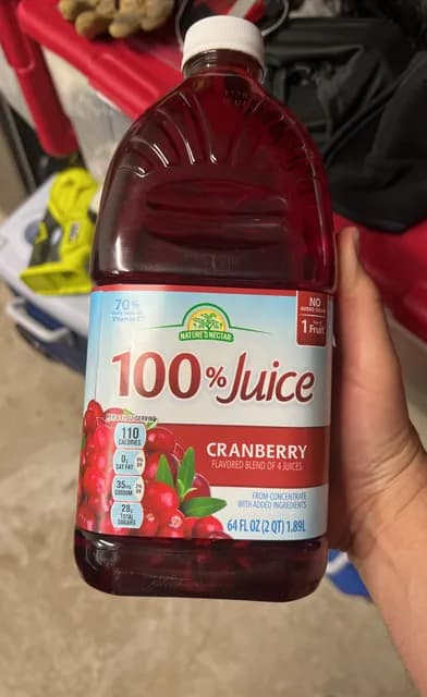 Nature'S Nectar 100% Juice Cranberry Flavored Blend Of 4 Juices