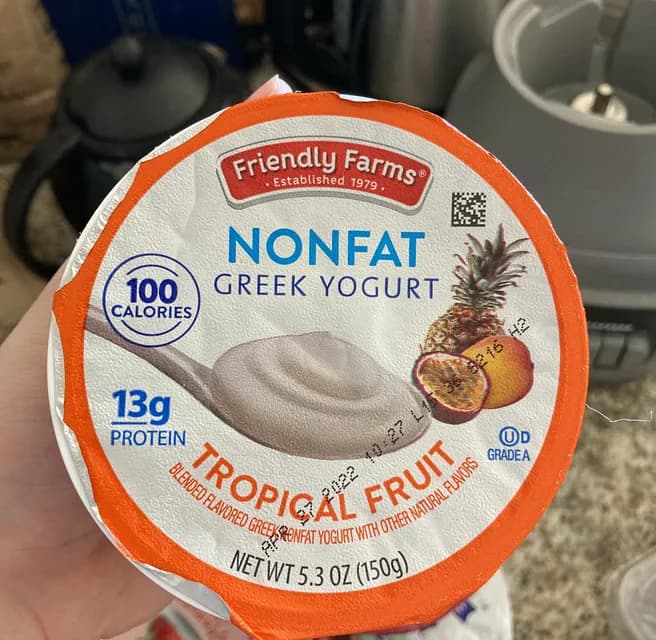 Friendly Farms Nonfat Greek Yogurt Tropical Fruit