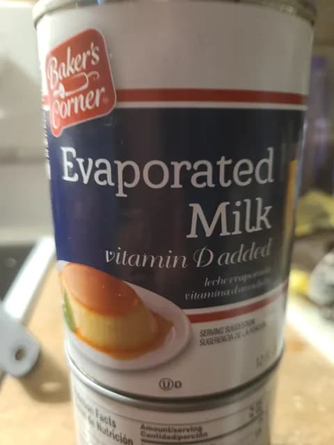 Baker'S Corner Vitamin D Added Evaporated Milk