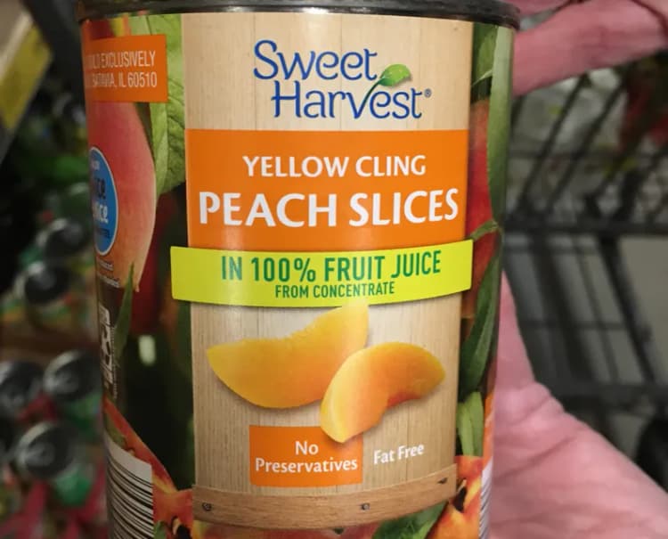 Sweet Harvest Yellow Cling Peach Slices In 100% Fruit Juice From Concentrate