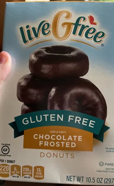 Livegfree Gluten Free Light & Fluffy Chocolate Frosted Donuts