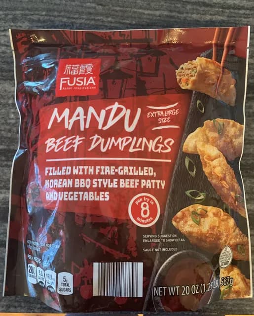 Fusia Asian Inspirations Extra Large Size Mandu Beef Dumplings