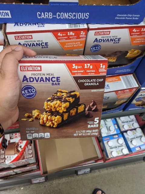 Is it Gluten Free? Elevation Protein Meal Advance Bar Chocolate Chip Granola
