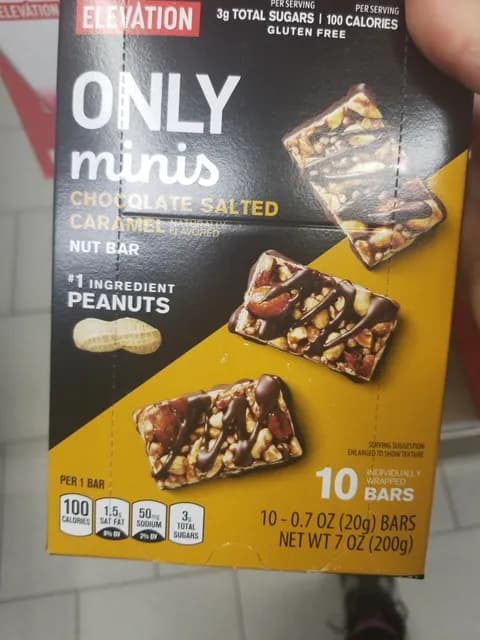 Elevation Only Minis Chocolate Salted Caramel Nut Bar