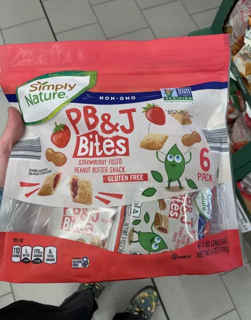 Is it Artificial Flavors Free? Simply Nature Pb&j Bites Strawberry Filled Peanut Butter Snack