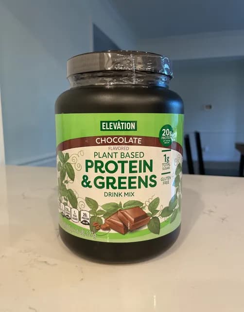 Elevation Chocolate Flavored Plant Based Protein & Greens Drink Mix