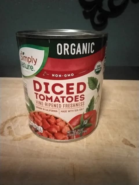 Simply Nature Organic Non-Gmo Diced Tomatoes Vine-Ripened Freshness