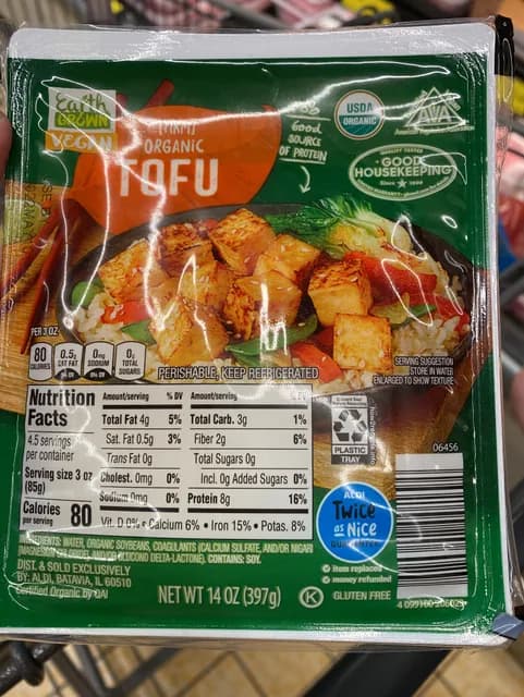 Earth Grown Vegan Firm Organic Tofu