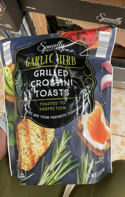 Is it Low FODMAP? Specially Selected Garlic Herb Grilled Crostini Toasts