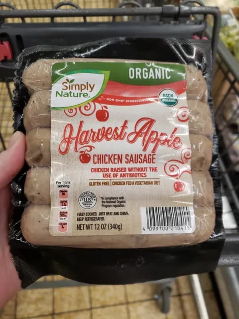 Simply Nature Organic Harvest Apple Chicken Sausage