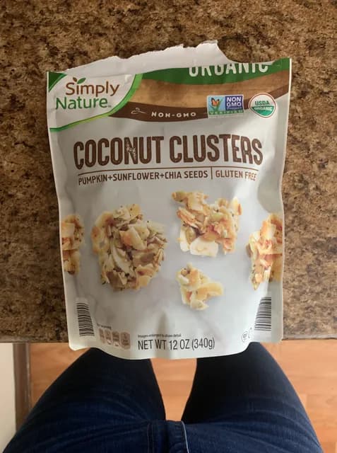 Simply Nature Organic Coconut Cluster, Pumpkin + Sunflower + Chia Seeds