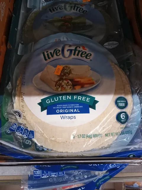 Is it Dairy Free? Livegfree Gluten Free Original Wraps