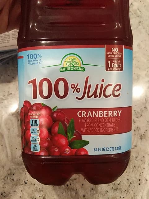 Nature'S Nectar 100% Cranberry Juice