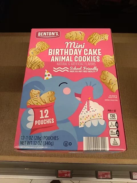 Is it Pescatarian? Benton's Mini Birthday Cake Animal Cookies