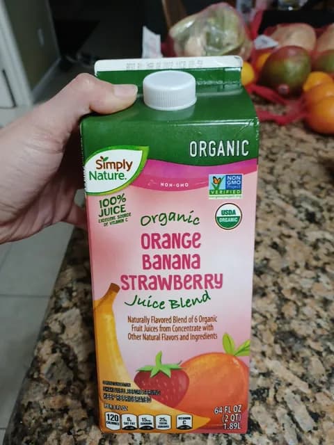 Simply Nature Organic Orange Banana Strawberry Juice Blend