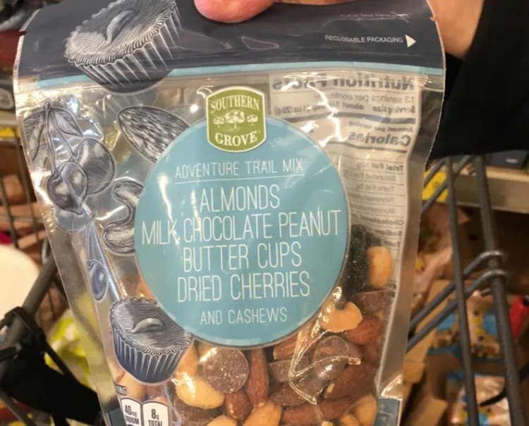 Southern Grove Adventure Trail Mix Almonds Milk Chocolate Peanut Butter Cups Dried Cherries And Cashews