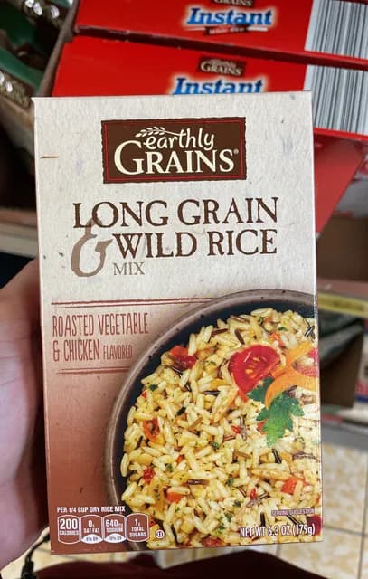 Earthly Grains Roasted Vegetable & Chicken Flavored Long Grain & Wild Rice Mix