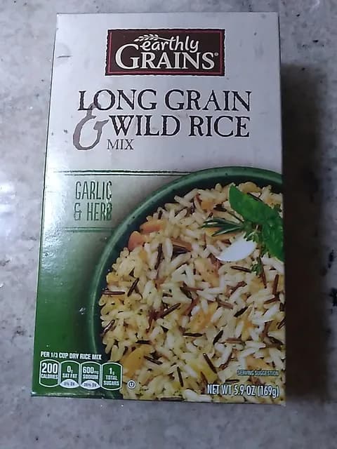 Earthly Grains Garlic & Herb Long Grain & Wild Rice Mix